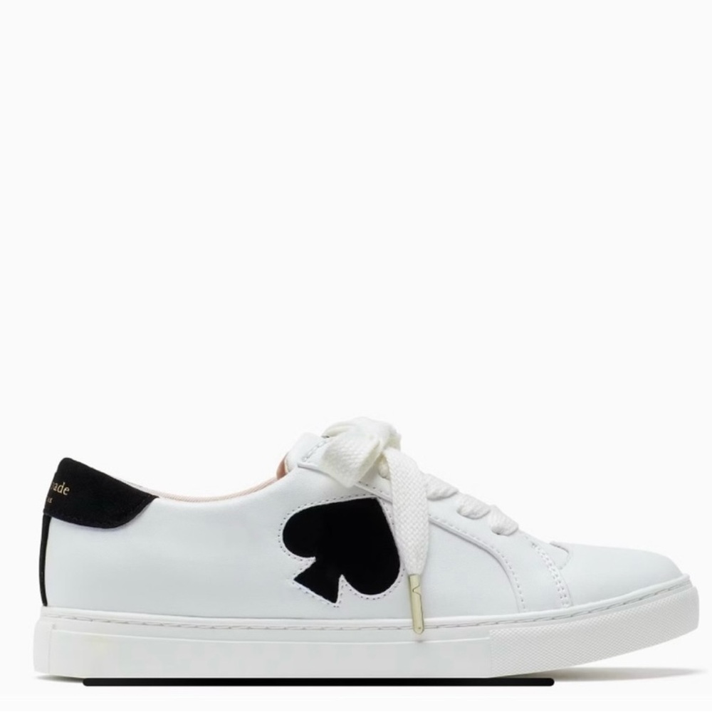 Kate Spade Women's Fez Sneakers in White and Black